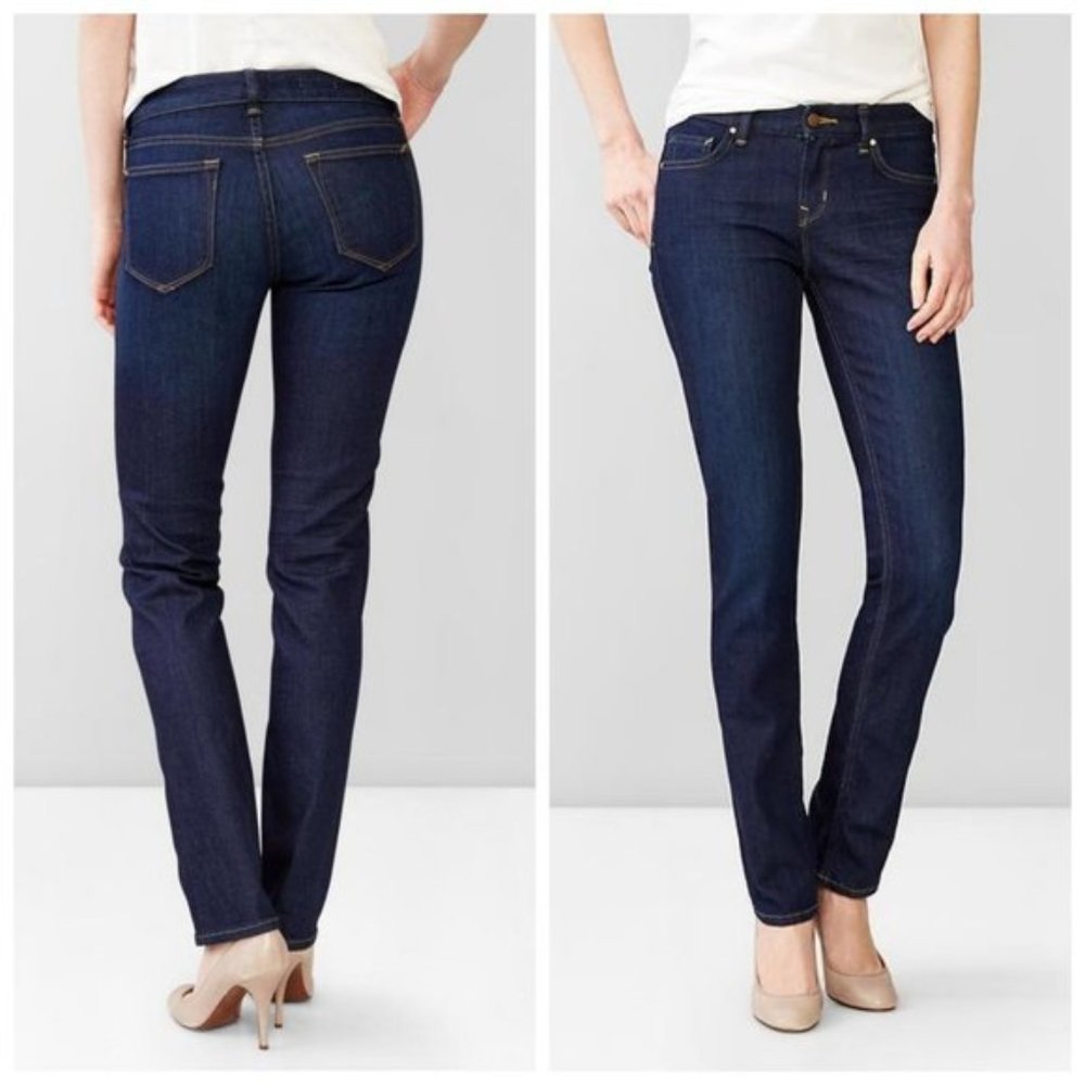 GAP Women's Straight Leg Jeans - Dark Blue